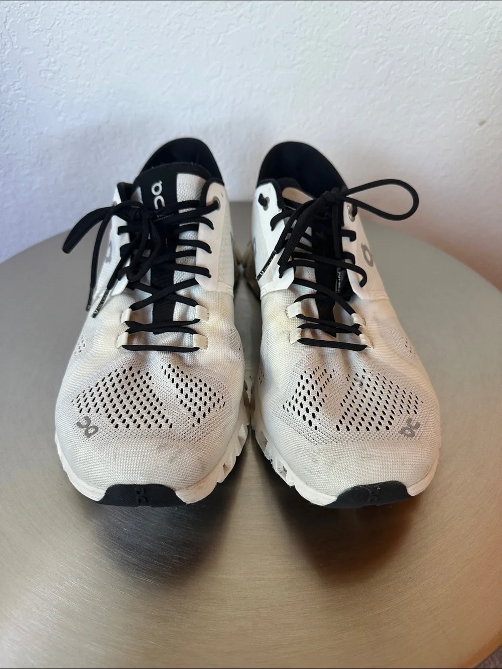 On Cloud Men's Athletic Running Shoes in White/Black - Picture 3 of 11
